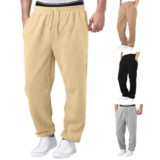 Herren-Jogginghose, Baggy-Schnitt, Kordelzug im Bund, Freizeithose für Frühling und Sommer, lockere Sporthose mit Taschen für Workout und Streetwear