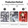 Pearl Painting DIY Kit Santa Claus Christmas Tree Gift Frameless Handmade Bead Canvas Art Creative Leisure Craft for Bedroom Living Room Decor