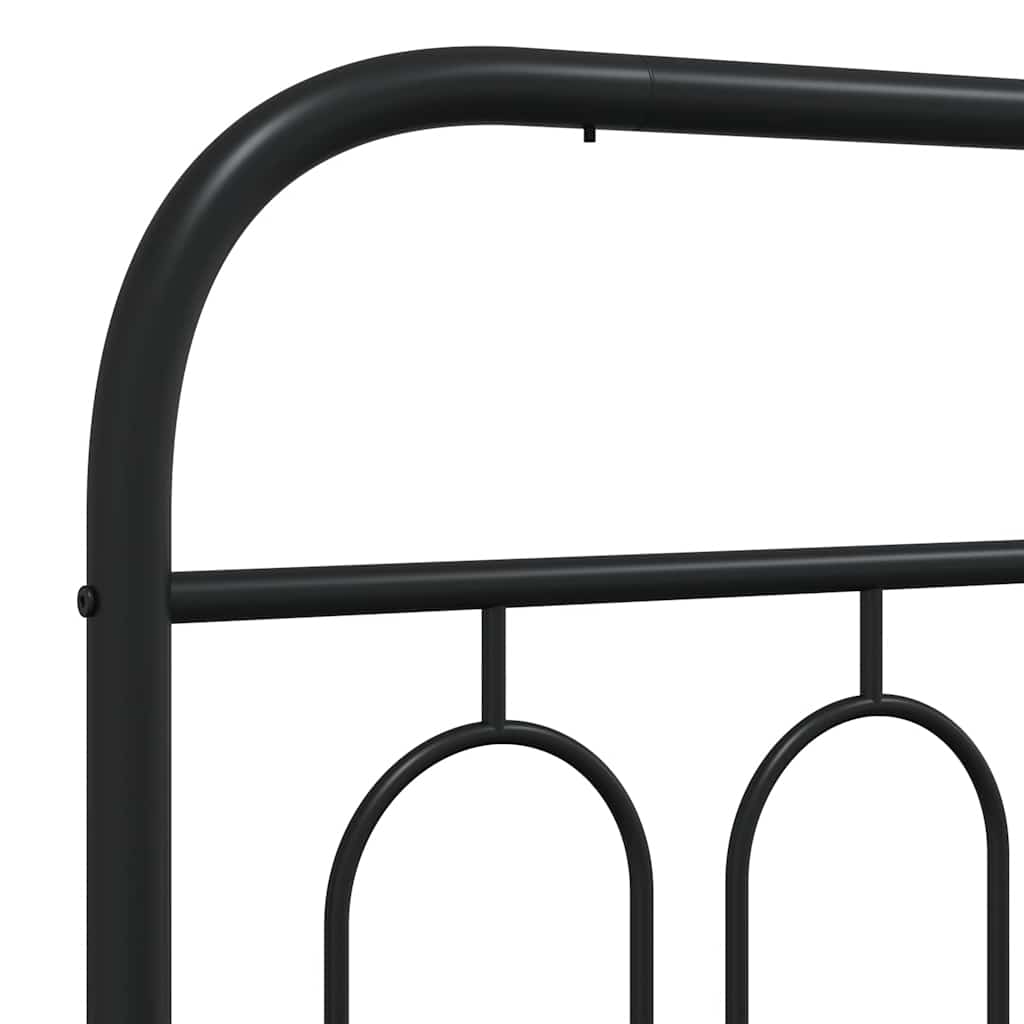 Vidaxl Metalowe Wezgłowie, Czarne, 120 Cm