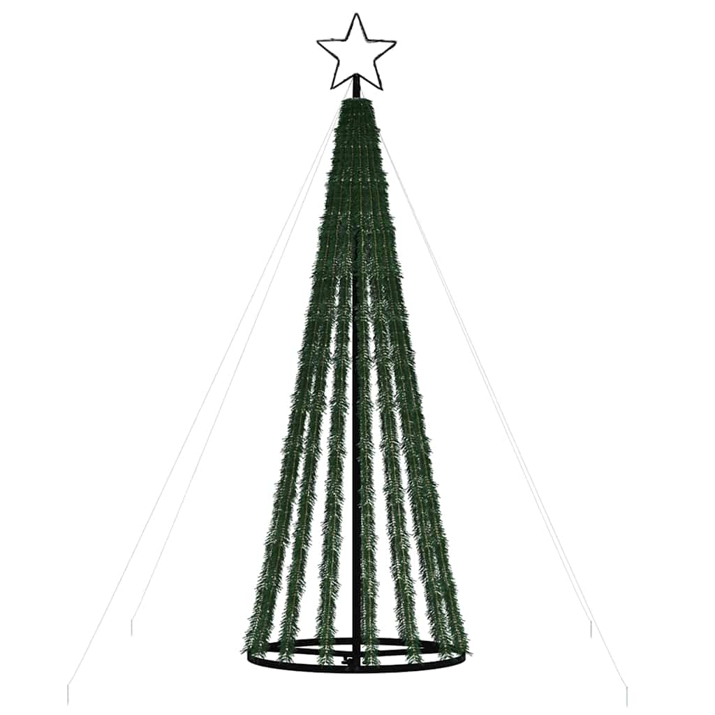 Vidaxl Stożkowa Choinka Z Lampek, 275 Kolorowych Led, 180 Cm