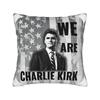 Pillow Cover Charlie Kirk  Cute Funny Pillow Case For Office Car Home Decor Pillowcases