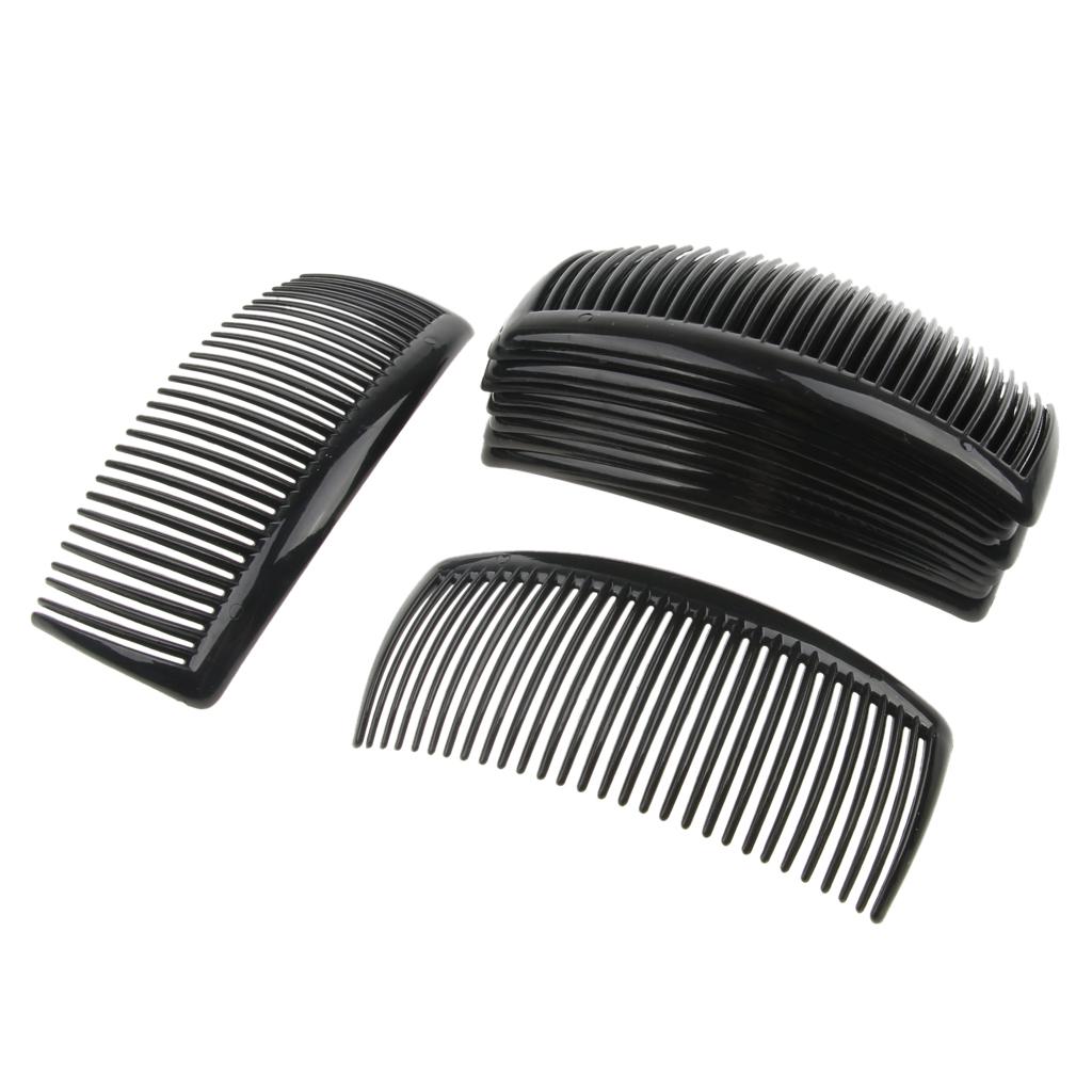 12 Pcs Women Practical Plastic Comb Hair Clip Clamp 29 Teeth Black 12 Pcs Women Practical Plastic Comb Hair Clip Clamp 29 Teeth Black