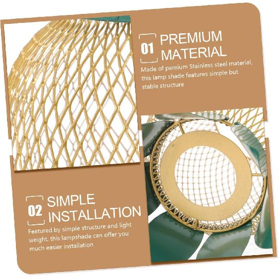 Pineapple Lamps Decorative Mesh Ceiling Light Shade Hollow-out Carved Lampshade for Home Hotel Restaurant