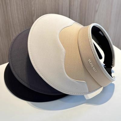 Japanese Portable Goggle Hat Empty Top Sun Hat Women Foldable Outdoor Face Covering Large Edge Sun Protection Hat