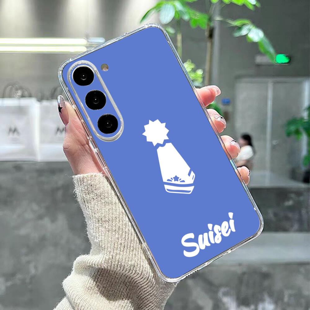 Suisei H-Hoshimachi Phone Case For Samsung S26 S25 S24 Ultra S23 Fe S22 S20 S21 Plus Plus 5G Fe Transparent Cover
