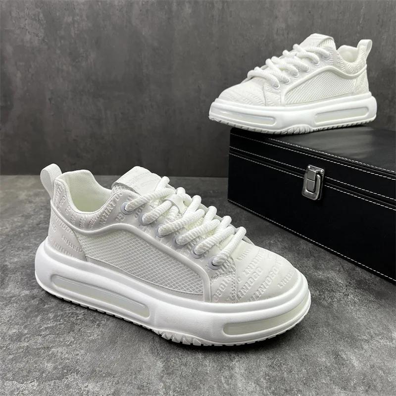 

Модные Новые Роскошные Мужские Кроссовки Толстая подошва Увеличивающие рост Повседневные Кеды Мягкая подошва Удобные Дышащие Кроссовки для Бега 39