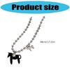 Modern Horse Shaped Titanium Steel Necklace 44cm Adjustable Chain Neckchain For Girls Teens Birthday Present
