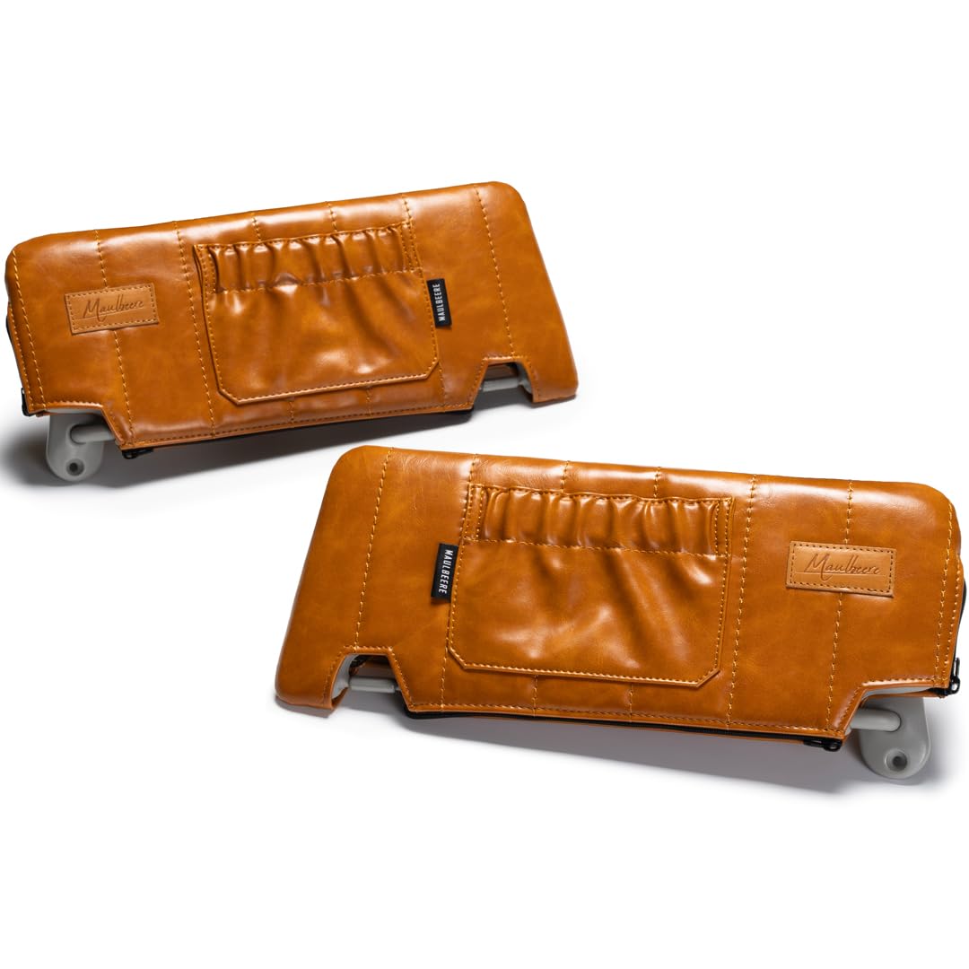 

MAULBEERE Солнцезащитный козырек для зеркала и комплект из 2 чехлов, верблюжий, JB64W/JB74W/JC74W Jimny/Jimny Sierra/Nomad (с зеркалом водителя и пассажира),