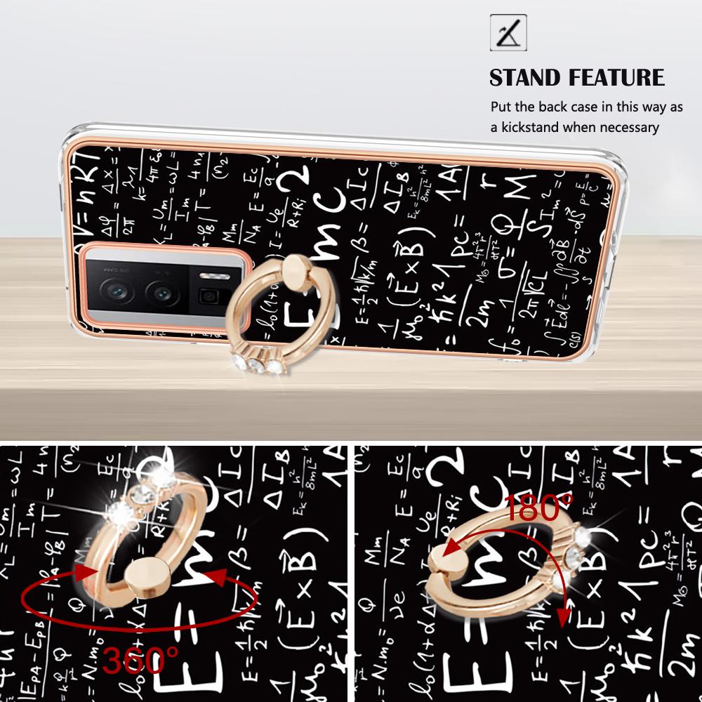 Luxury IMD Electroplating Frame TPU Shockproof Phone Case Metal Ring Stand For Redmi Note 12S 11S 12Pro/Xiaomi 11 Lite/13 Lite/POCO F5/POCO X5