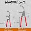 9" & 12" Oil Filter Pliers Wrench, Adjustable Oil Filter Pliers Set,Oil Filter Removal Tools Fit Most Of Cars, Trucks, Motorcycles Engine Filters