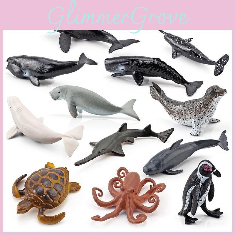 Premium Realistic Ocean Animal Model Set Featuring Octopus Turtle Whale Penguin Toys For Kids And Collectors In Three Sizes And Weights