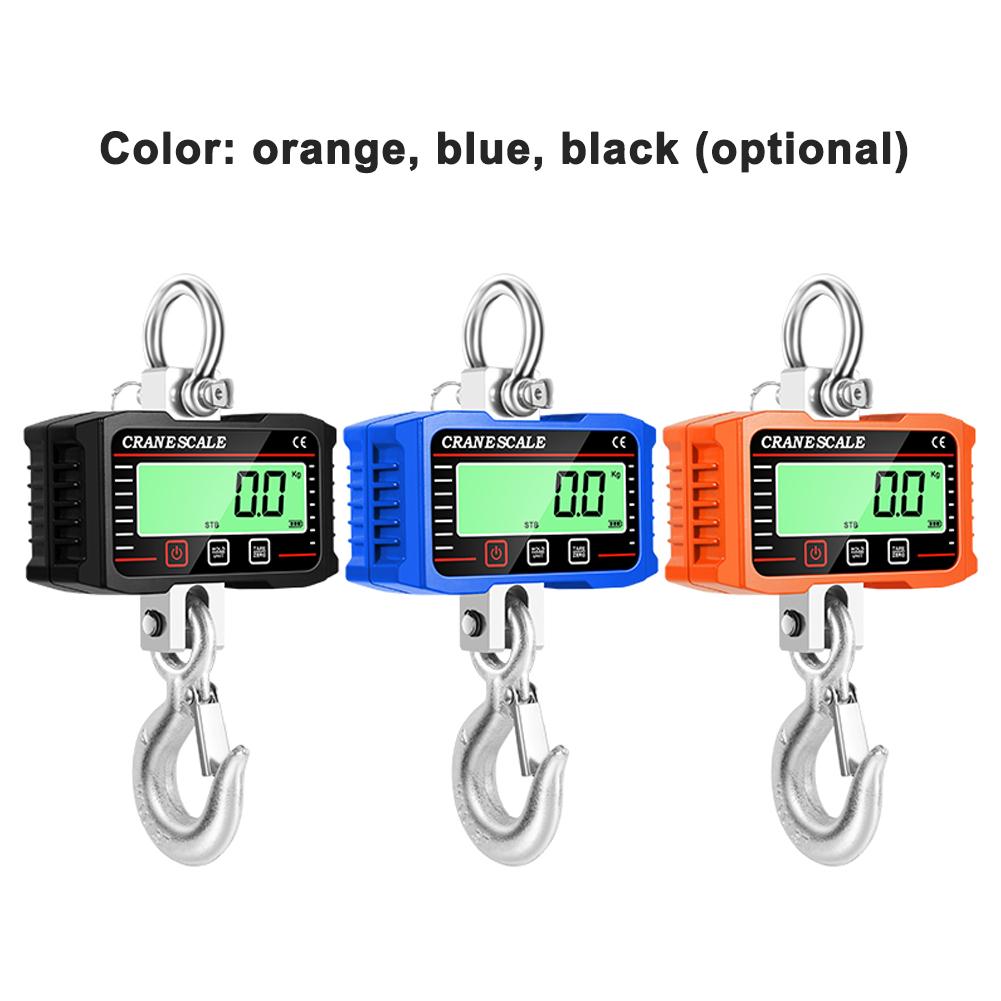 Digital LCD Display 2000kg Crance Scale Portable Electronic Heavy Duty Weight Hook Crane Industrial Grade Weighing