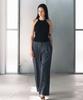 Aesmoeo Ian Double-Pleat Wide Elastic Pants (Charcoal)