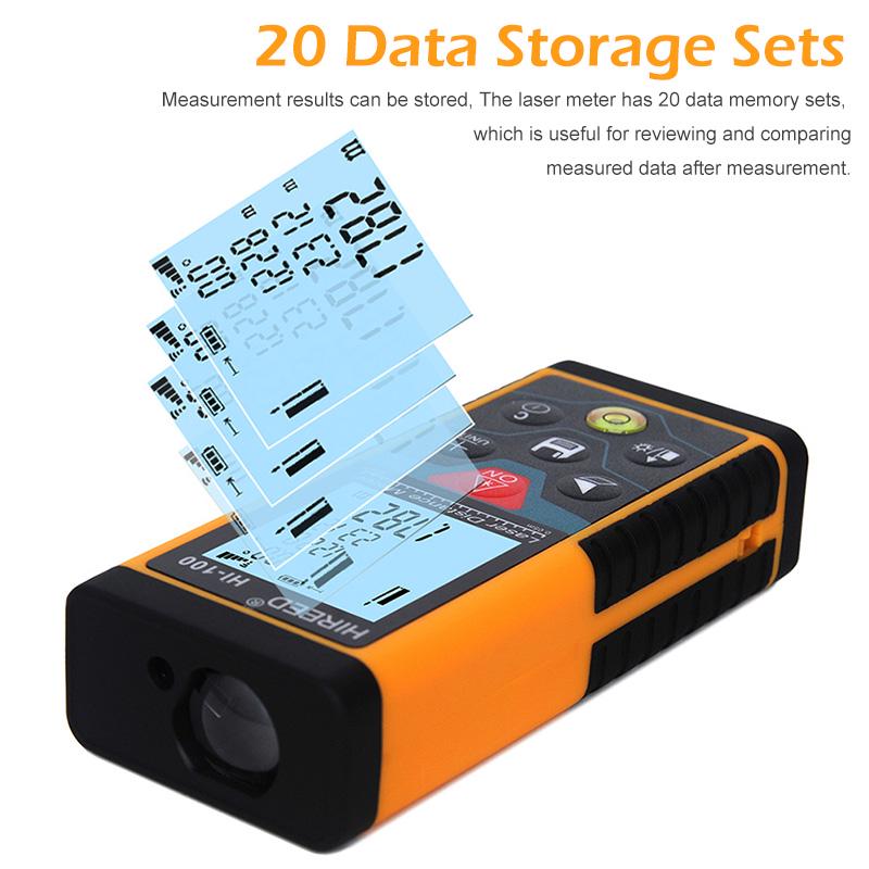 Buy [Angle Sensor] 40-120M Laser Measure Digital Tape Backlit LCD Laser ...