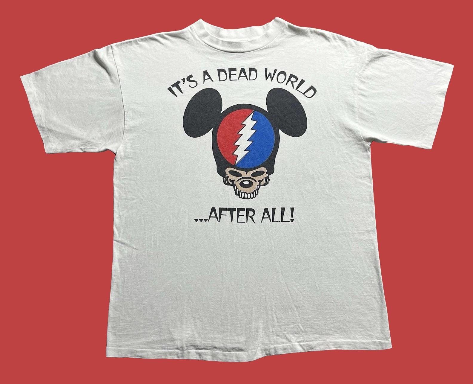 NEW 1Grateful Dead Disney Mickey Mouse 90s Shirt Dead World Size S-5XL Reprint S