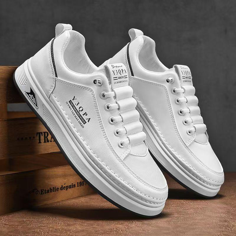 2026 Spring Men's Breathable White Skate Shoes - Comfortable & Versatile
