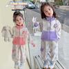 2026 New Spring Girls' 3D Cartoon Rabbit Hoodie & Pants Set - Stylish Two-Piece Outfit for Baby Girls