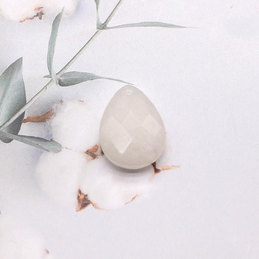 2Pcs Faceted Pendant Natural Stone Opal/Labradorite Drop-Shaped Pendant For Jewelry Making DIY Earrings Necklace Accessory