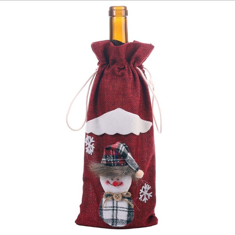 Christmas Home Decor Christmas Wine Bottle Set Wine Champagne Bottle Bag Table Dress Up
