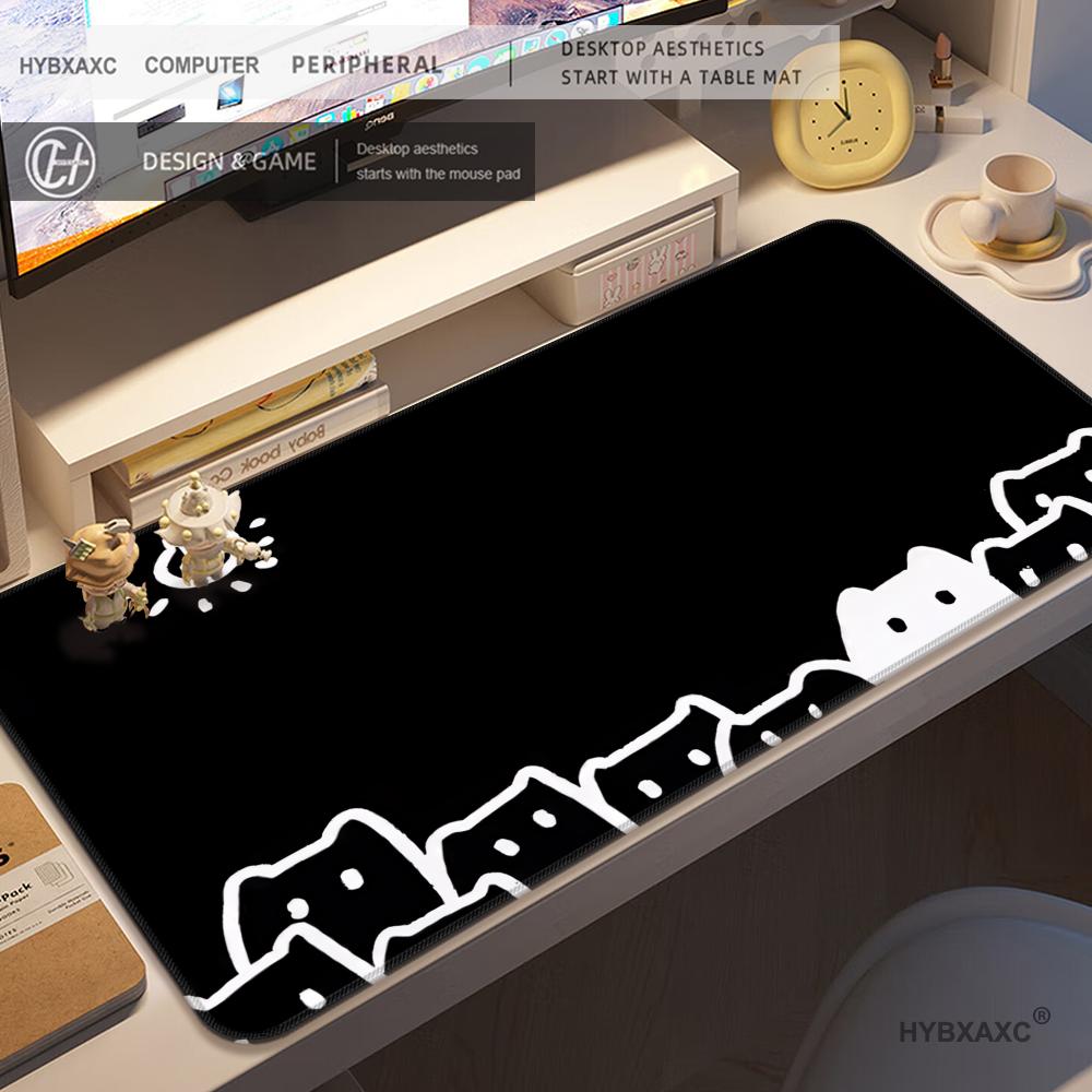 HYBXAXC Office Game Cute cat Mouse Pad Large Square Computer Table Mats Rubber Anti-slip Mousepads Small Decor Desk Pads playmat