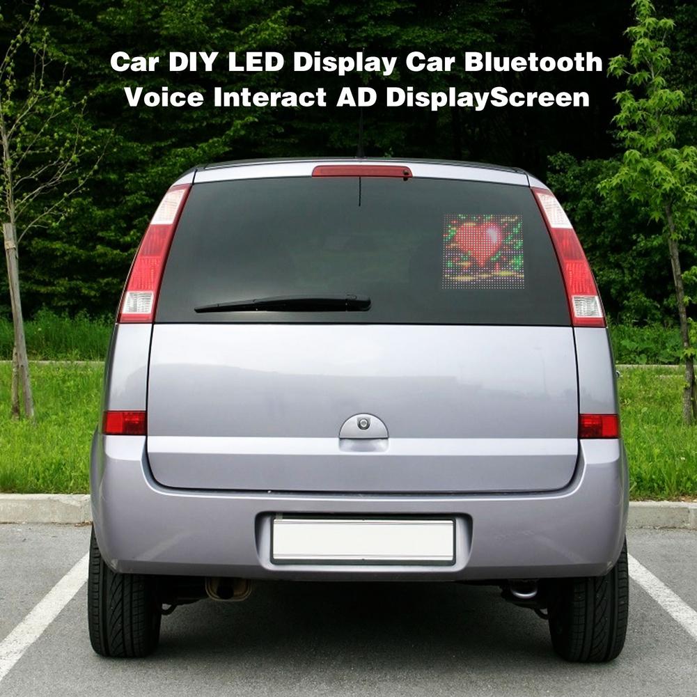 DIY Auto AD Anzeige Bildschirm Auto Bluetooth Stimme Interaktive Bildschirm Auto Heckscheibe Message Board LED Anzeige für IOS Android
