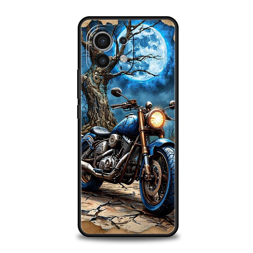 

Colors Vintage Motorcycle Painted Phone Case Cover for Xiaomi Mi 17 Pro Max 15 14 13 12 11 Ultra 15T 14T 13T Pro Lite Soft TPU Xiaomi 15 Pro
