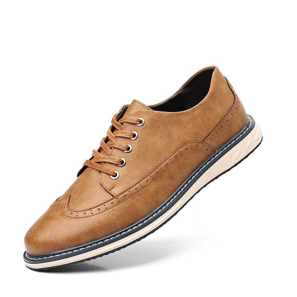 

Fashion New Casual Business Men s Solid Color Oxford Shoe Fashionable And Breathable Driving Shoe Comfortable And Anti - Slip Flat Shoes 48 жёлтый