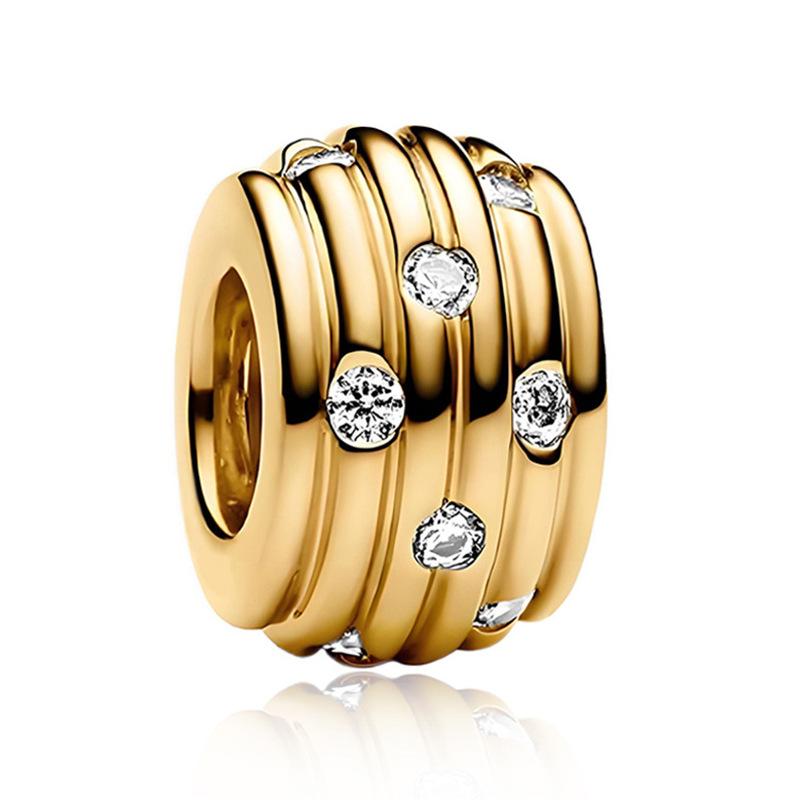 Luxury Copper Colorful Spacer Beads Flowers Butterfly Star Moon Clip Charm For Original Diy Bracelet Fine Jewellery