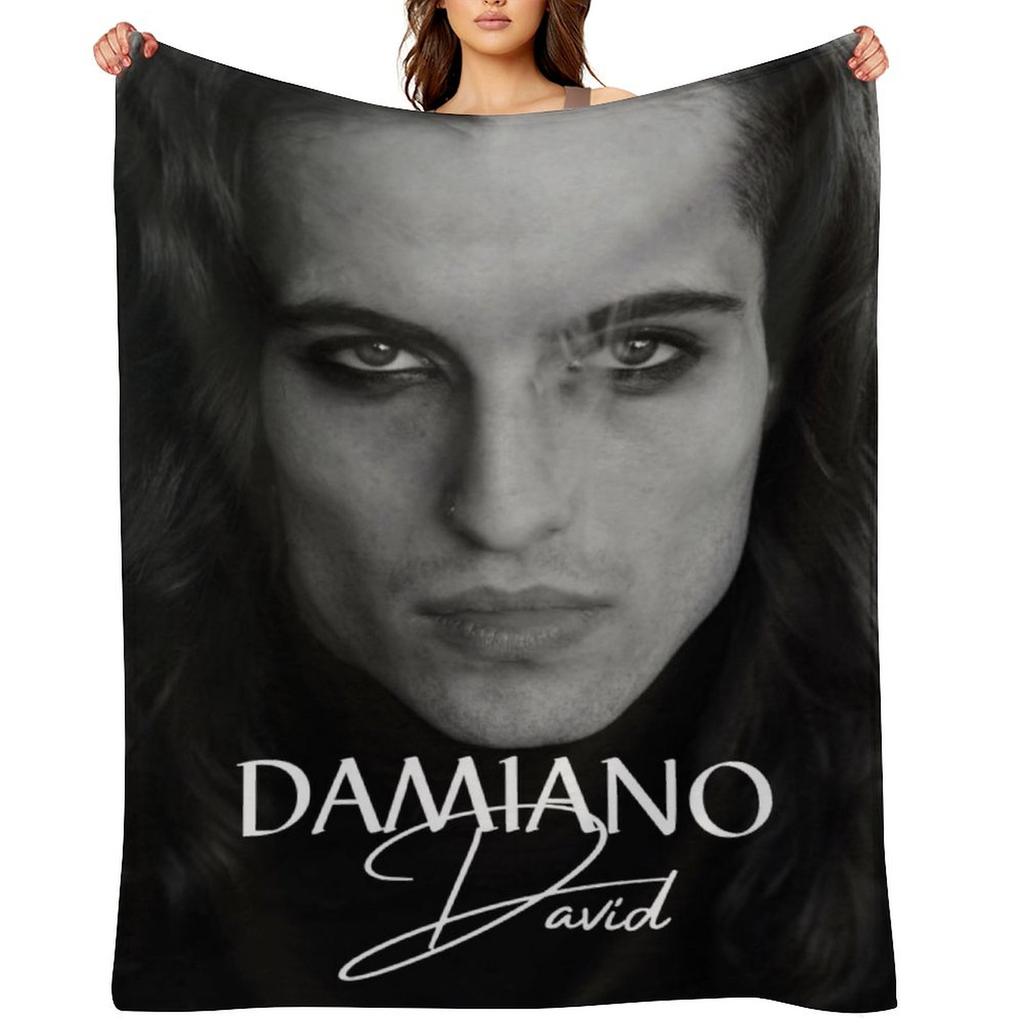 Damiano David Throw Blanket Custom Picnic Softest For Decorative Sofa Blankets