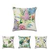 Classic 18'' Green Tropical Plant Cotton Linen Cushion Cover For Stylish Living