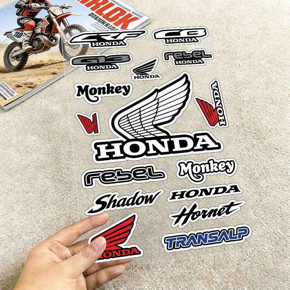 FOR HONDA Universal Multi-Purpose Reflective Waterproof Stickers Scratch Conceal For Auto Bike Helmet Mug Fridge DecorationOW3