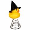 Halloween Witch Yellow Duck Tree Topper 27cm Metal Plastic Weather Resistant Decor For Christmas Tree Yard Home Party
