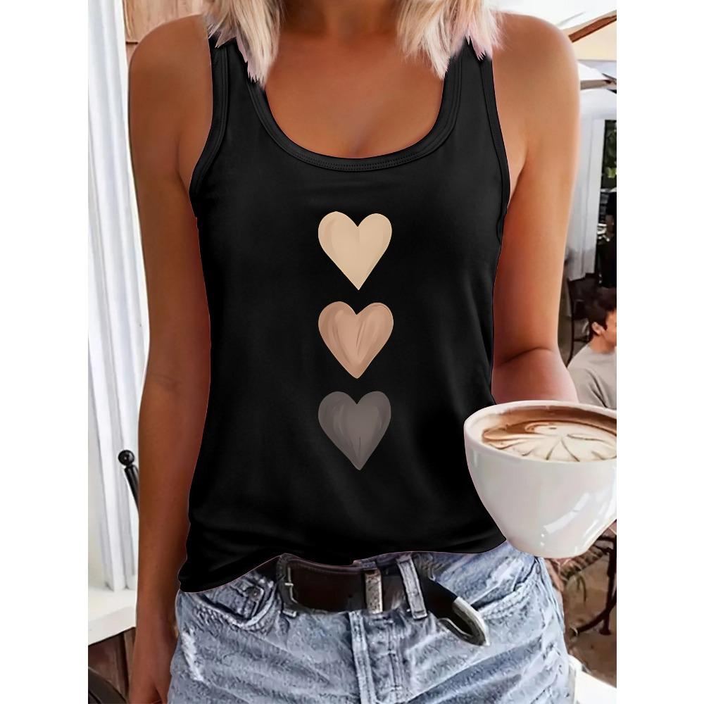 Женская свободная майка-футболка с принтом, летняя, удобная, без рукавов S