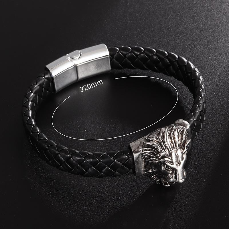 Europäische und amerikanische Herren geflochtene Armbänder und Lederschnur Schmuck Handaccessoires