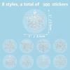 Snowflake Envelope Stickers Christmas Labels Baking Packaging Envelope Decorations Self-Adhesive Journal Stickers 500 Sheets