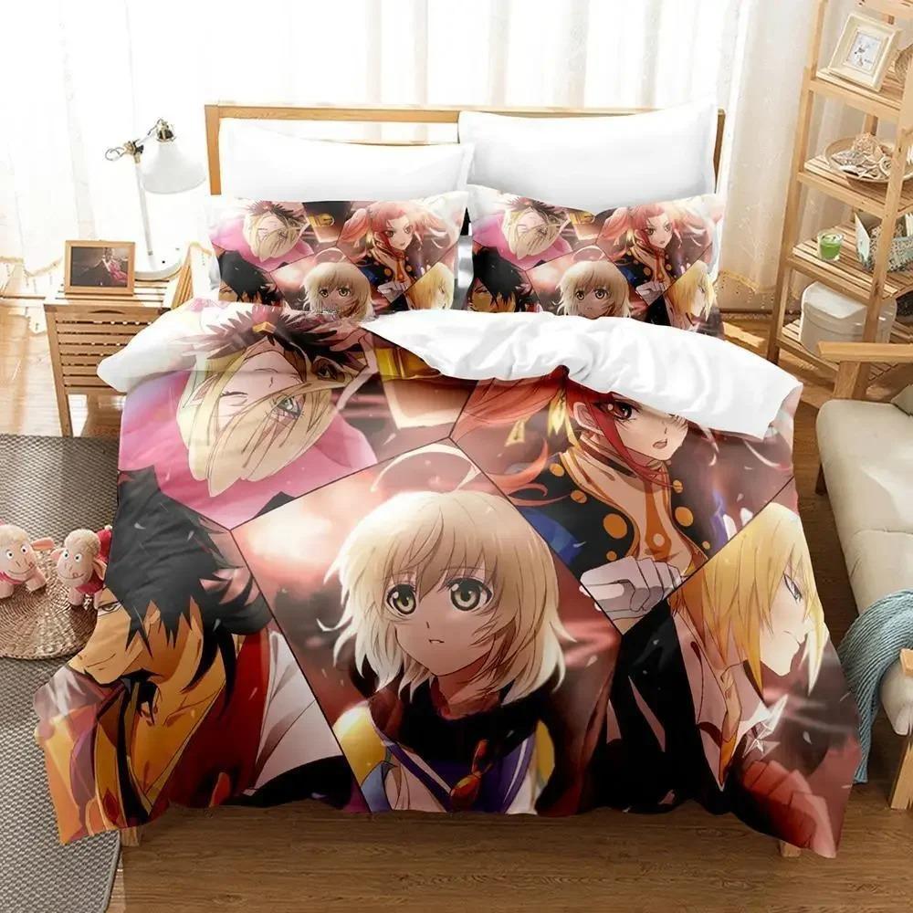 Comfortable Anime Print Duvet Cover Set With Duvet Cover And Pillowcases Single Twin Full Queen King Sizes For Adults And Kids