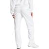 New Adidas Embossed Monogram Fleece Pants Knitted Sports Pants Women's White IJ9627