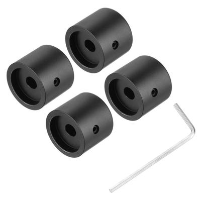 Uxcell Guitar Metal Volume Tone Control Dome X Potentiometer Knobs with Set Screws for Electric Guitar and Black 4-Piece Knobs, Knobs, 1/4" 1" Bass,