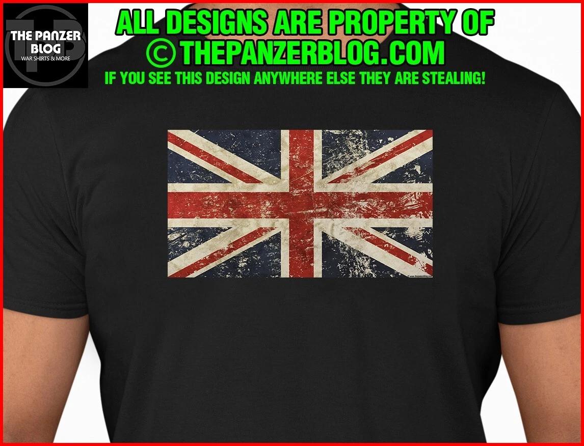 British Flag Weathered T-Shirt WWII UK Gift XXXL