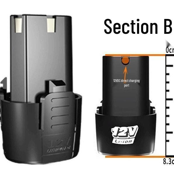 12V Rechargeable Lithium Drill Battery & Charger Set - B Model (Old Style)