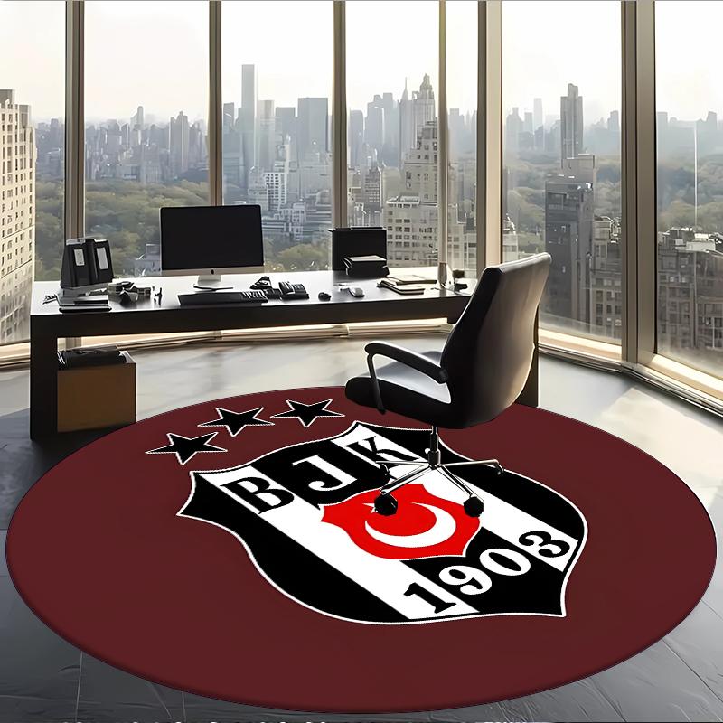 Bjk Fc (5) Round Office Rug Decorative Floor Rug for Office Bedroom Living Room and Home Space