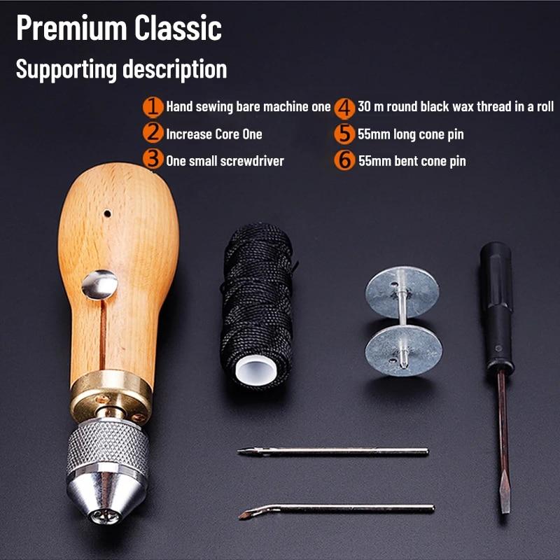 DIY Hand Single Stitch Sewing Awl Stitching Tool Leather Craft Edge Stitching Belt Strips Shoemaker Tools Leather Hand Seamer