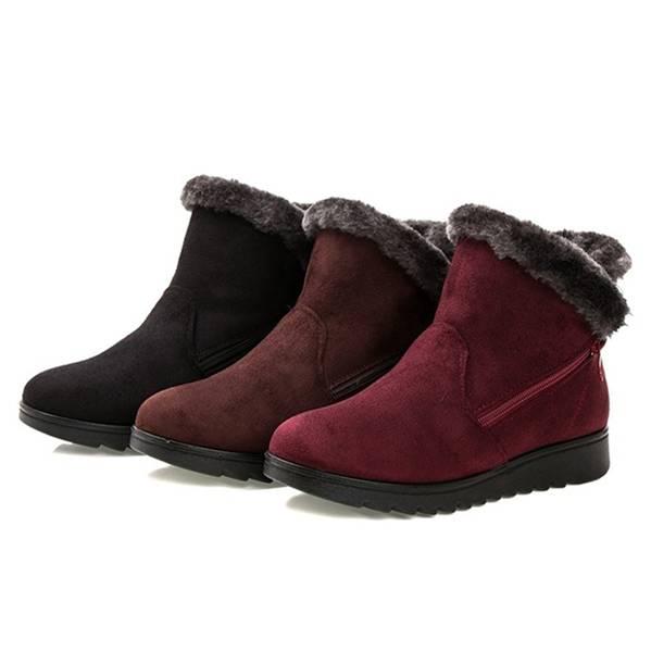 Winter Middle-aged and Elderly Thick Cloth Shoes Warm Snow Boots Large Size Cotton Boots