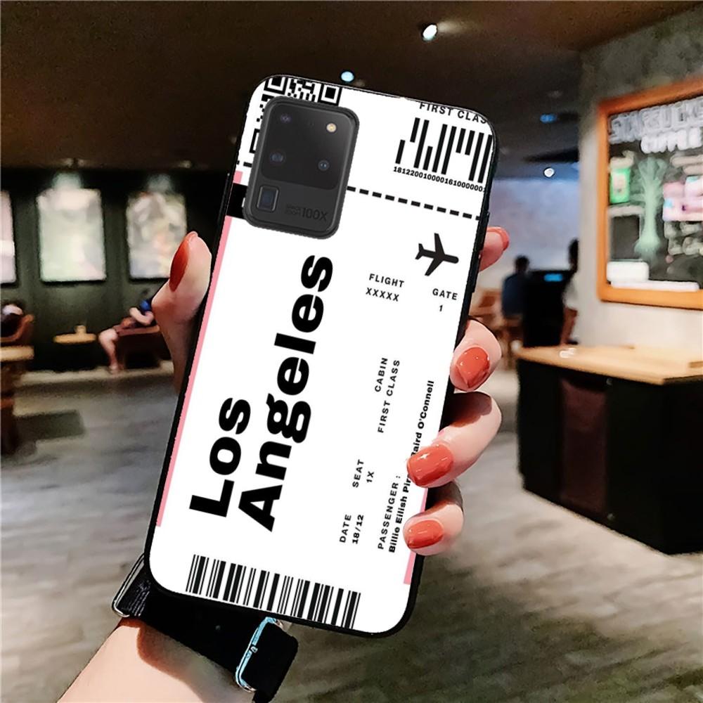 Cute FIRST CLASS PLANE TICKET Phone Case For Samsung S 9 10 20 21 22 23 30 23 24 plus lite Ultra FE S10lite Fundas