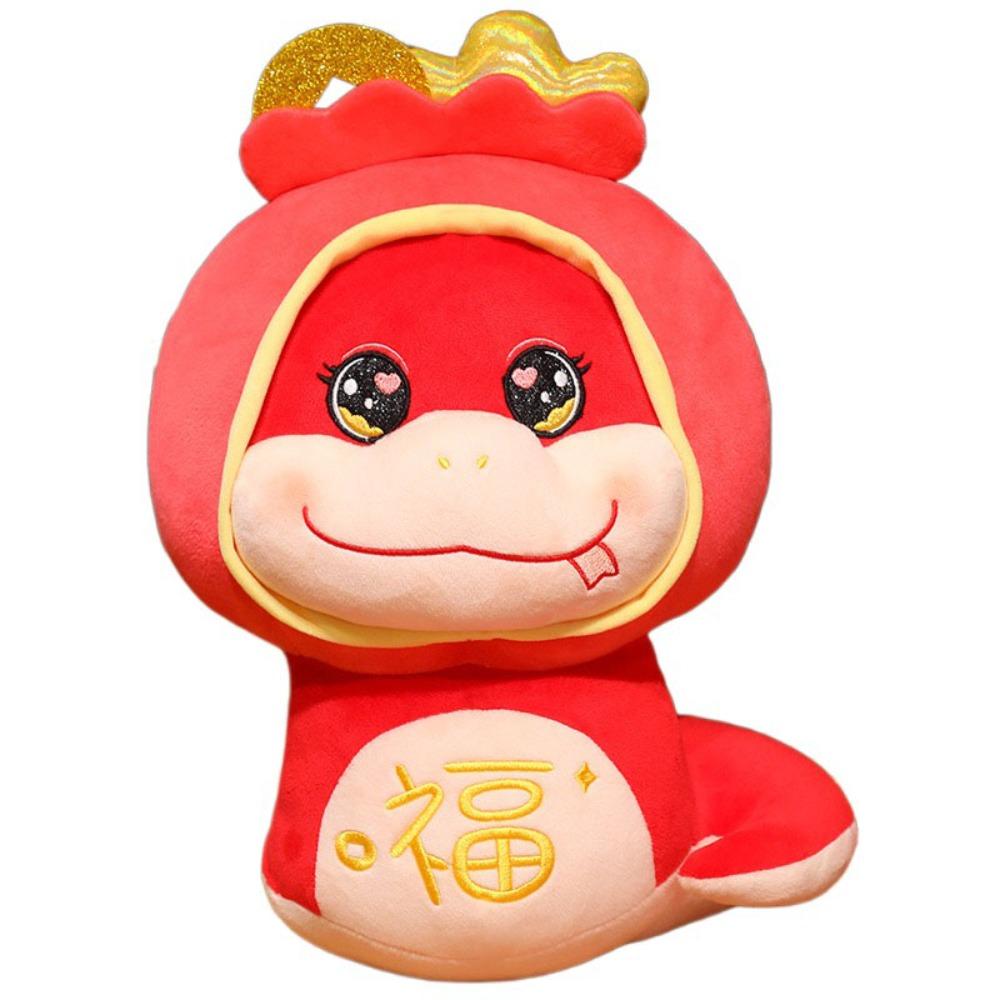 God of Wealth Snake Plush Doll Toy Fruits Lucky Snake Plushies Doll  Children