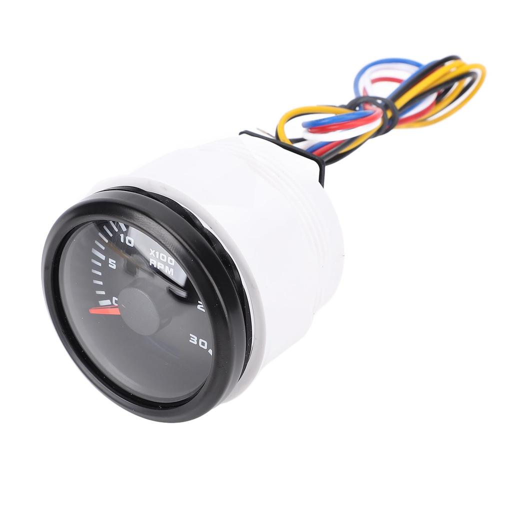 52mm 3000 U/min DC Tachometer 9 bis 32V 7-farbige Hintergrundbeleuchtung Mit Betriebsstundenzähler Für LKW Traktor Auto Boot