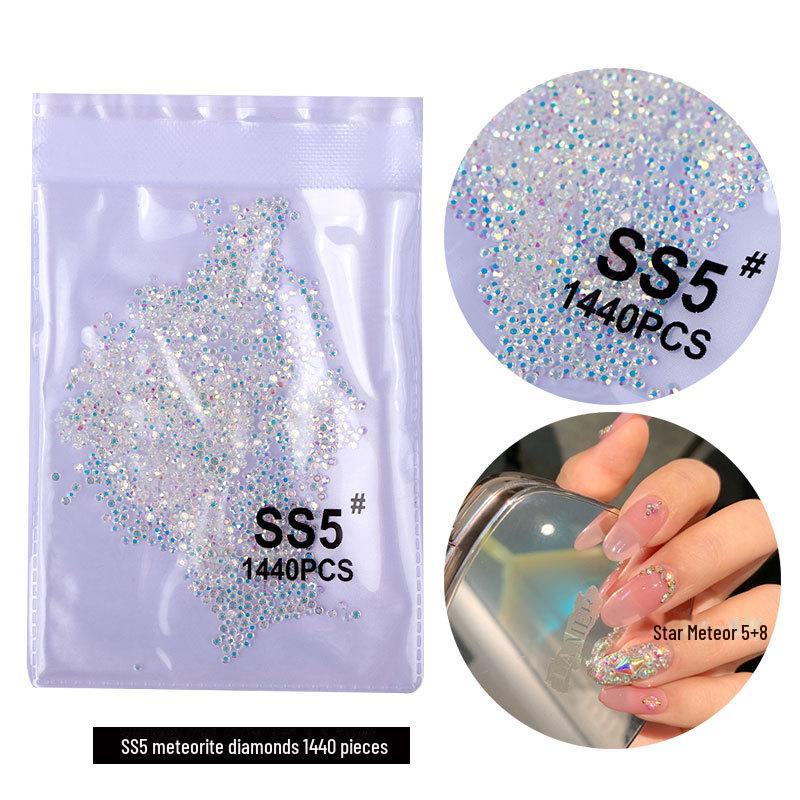 

Серебряно-белые чешские стразы AB Fantasy Color для дизайна ногтей с бриллиантами - Super Flash, с плоским дном, не опадают