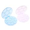 1Pcs Nail Art Color Palette with Display Stand Plastic UV Gel Polish Holder DIY Drawing Paint Dish Manicure Tool