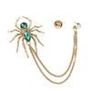 Fashion Versatile Spider Brooch Exaggerated Design Zircon Brooches  Shirt Collar