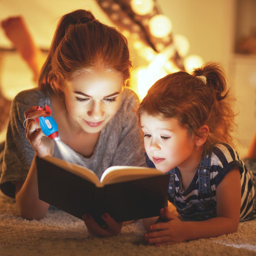 48Pcs Helicopter Mini Flashlight Keychain,Rocket Led Flashlight,Outer Space Party Favors Bulk Small Flashlights For Kids,Mini Le